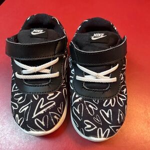 Black and white heart Nikes
